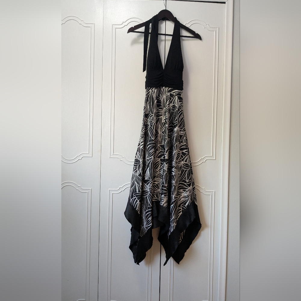 Speechless Black and White Asymmetrical Maxi Dress